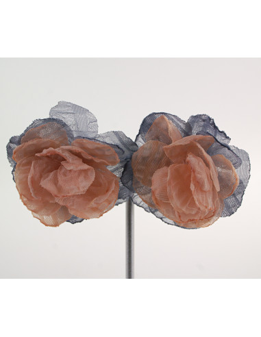 Kolczyki ZWIEWNE MATERIAŁOWE KWIATUSZKI LOLITA...