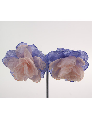 Kolczyki ZWIEWNE MATERIAŁOWE KWIATUSZKI LOLITA...