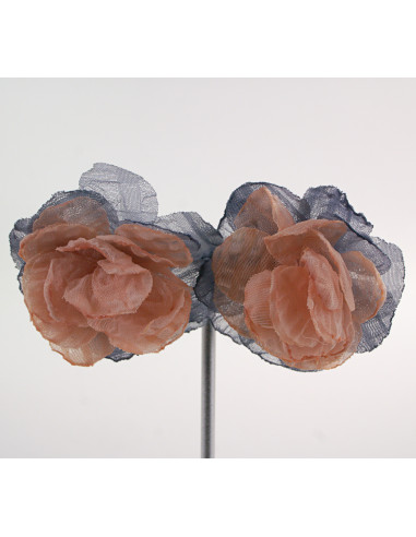 Kolczyki ZWIEWNE MATERIAŁOWE KWIATUSZKI LOLITA...