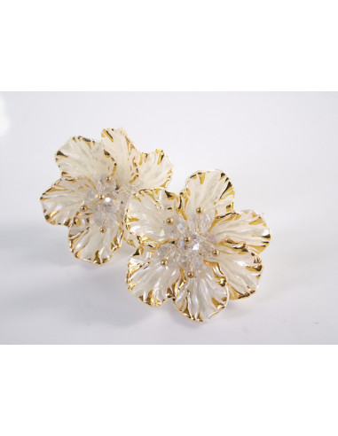 Kolczyki CZARNE KWIATY  KWIATUSZKI LOLITA...