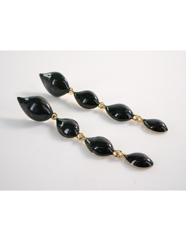 Kolczyki DŁUGIE CZARNE ŁEZKI  LOLITA AKCESORIA...