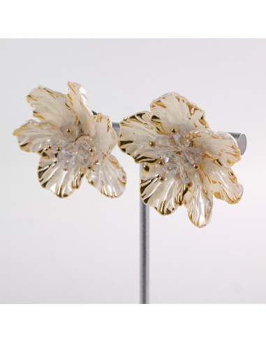 Kolczyki CZARNE KWIATY  KWIATUSZKI LOLITA...