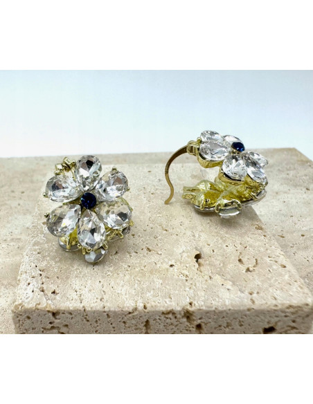 Kolczyki KWIAT KWIATY nie uczulające Lolita Accessories srebrny sztyft 925