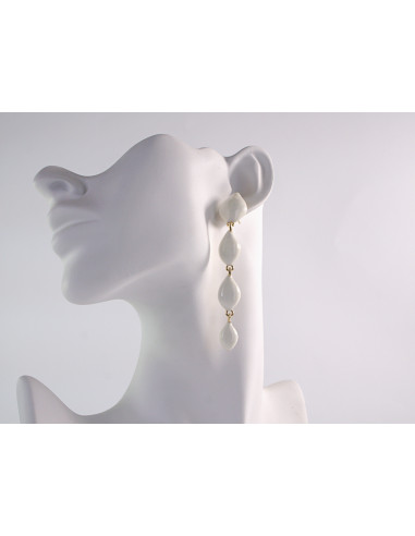 Kolczyki DŁUGIE BIAŁE ŁEZKI  LOLITA AKCESORIA...