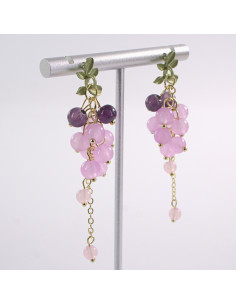 Kolczyki DŁUGIE RÓŻOWE WINOGRONA   LOLITA AKCESORIA... 2