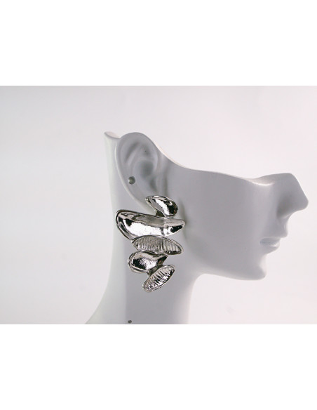 Kolczyki ASYMETRYCZNE ŁEZKI  LOLITA AKCESORIA srebrny sztyft 925