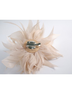 KWIAT Z PIÓR BROSZKA PRZYPINKA LOLITA AKCESORIA 14 cm... 2