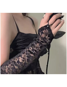 RĘKAWICZKI bez PALCÓW Z KORONKI KORONKA WIECZOROWE LOLITA... 2