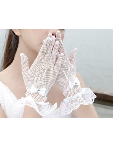 RĘKAWICZKI  BIAŁE KABARETKI   LOLITA AKCESORIA