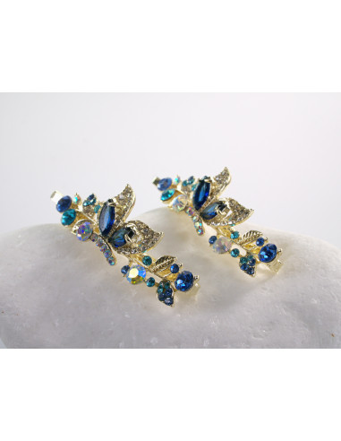 Wsuwka do włosów MOTYLKI   z kryształkami 2...