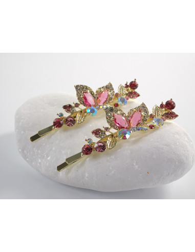 Wsuwka do włosów MOTYLKI   z kryształkami 2...