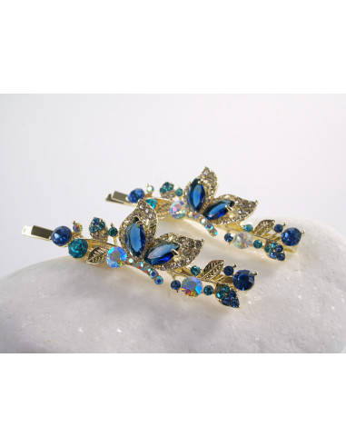 Wsuwka do włosów MOTYLKI   z kryształkami 2...