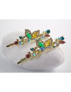 Wsuwka do włosów MOTYLKI   z kryształkami 2 szt. Lolita... 2