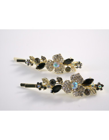 Wsuwka do włosów KWIATKI  z kryształkami 2 szt....