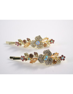 Wsuwka do włosów KWIATKI  z kryształkami 2 szt. Lolita... 2