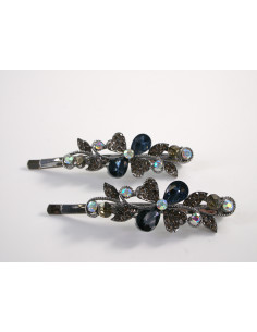 Wsuwka do włosów KWIATKI  z kryształkami 2 szt. Lolita... 2