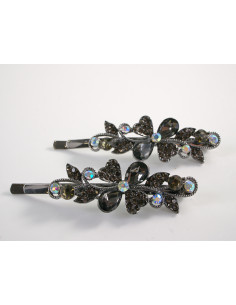 Wsuwka do włosów KWIATKI  z kryształkami 2 szt. Lolita...