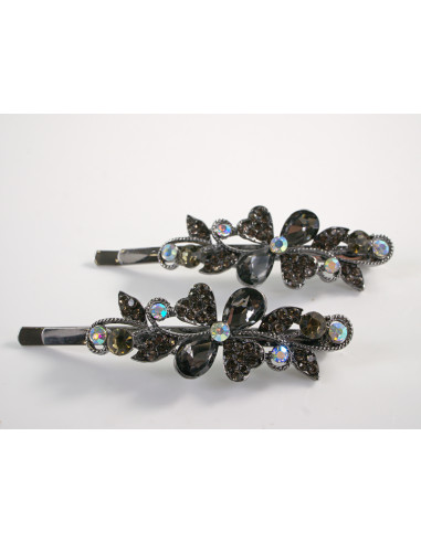 Wsuwka do włosów KWIATKI  z kryształkami 2 szt....