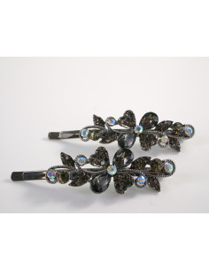 Wsuwka do włosów KWIATKI  z kryształkami 2 szt. Lolita... 2