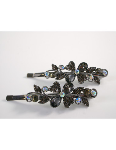 Wsuwka do włosów KWIATKI  z kryształkami 2 szt....