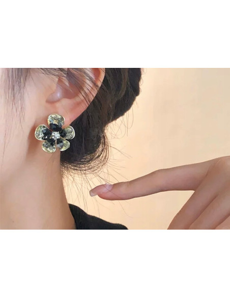 Kolczyki KWIAT KWIATY nie uczulające Lolita Accessories srebrny sztyft 925