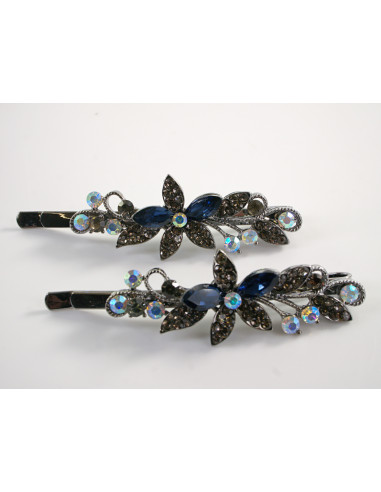 Wsuwka do włosów KWIATKI  z kryształkami 2 szt....