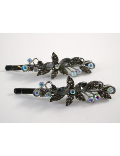 Wsuwka do włosów KWIATKI  z kryształkami 2 szt. Lolita... 2