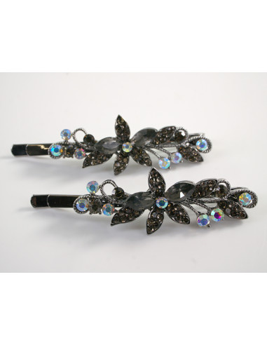Wsuwka do włosów KWIATKI  z kryształkami 2 szt....