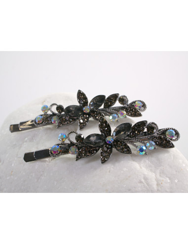 Wsuwka do włosów KWIATKI  z kryształkami 2 szt....