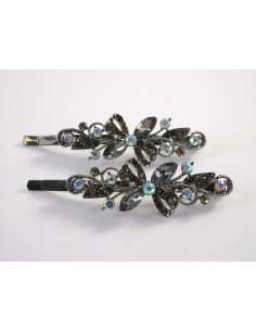 Wsuwka do włosów KOKARDKI z kryształkami 2 szt. Lolita...