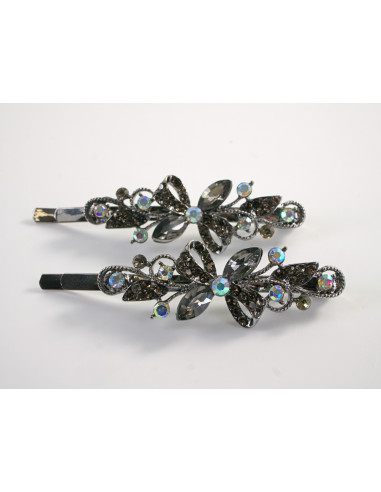 Wsuwka do włosów KOKARDKI z kryształkami 2 szt....