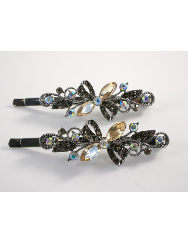 Wsuwka do włosów KOKARDKI z kryształkami 2 szt....