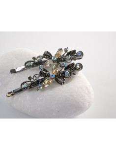 Wsuwka do włosów KOKARDKI z kryształkami 2 szt. Lolita... 2