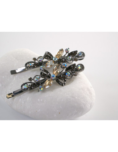 Wsuwka do włosów KOKARDKI z kryształkami 2 szt....