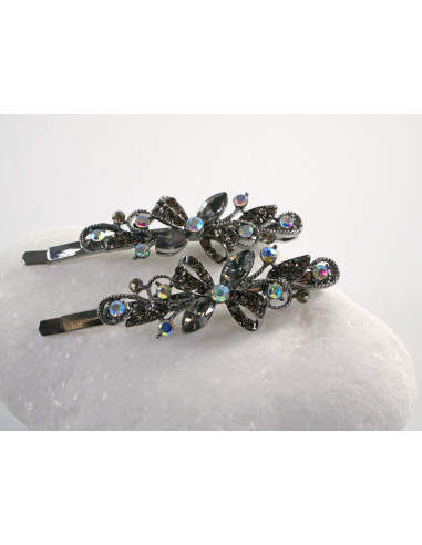 Wsuwka do włosów KOKARDKI z kryształkami 2 szt....