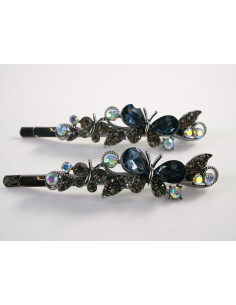 Wsuwka do włosów MOTYLEK z kryształkami 2 szt. Lolita...