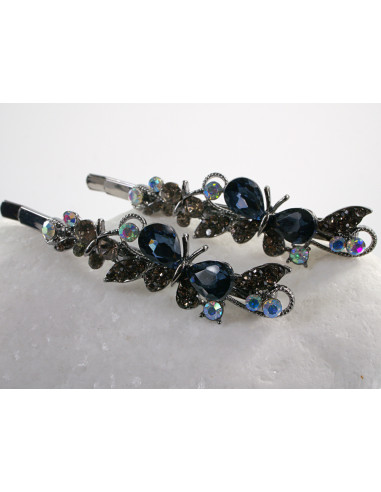 Wsuwka do włosów MOTYLEK z kryształkami 2 szt....