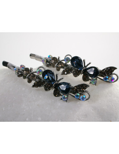 Wsuwka do włosów MOTYLEK z kryształkami 2 szt....