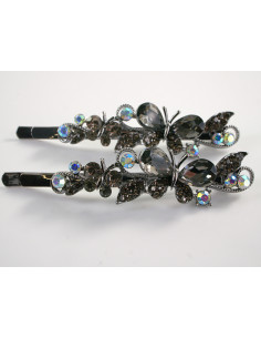 Wsuwka do włosów MOTYLEK z kryształkami 2 szt. Lolita... 2