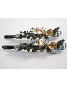 Wsuwka do włosów MOTYLEK  z kryształkami 2 szt. Lolita...