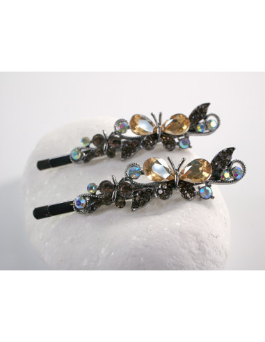 Wsuwka do włosów MOTYLEK  z kryształkami 2 szt....