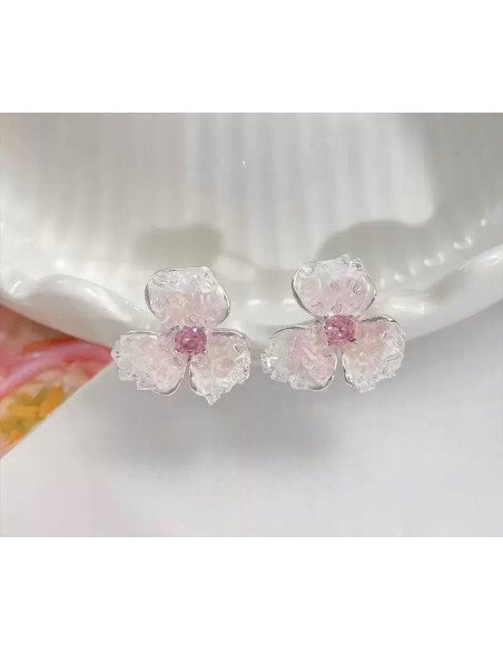 Kolczyki KWIAT KWIATY nie uczulające Lolita Accessories srebrny sztyft 925