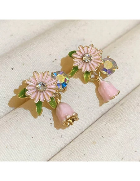 Kolczyki KWIAT KWIATY nie uczulające Lolita Accessories srebrny sztyft 925