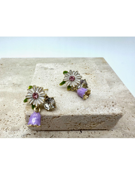 Kolczyki KWIAT KWIATY nie uczulające Lolita Accessories srebrny sztyft 925