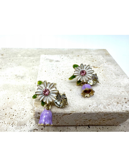 Kolczyki KWIAT KWIATY nie uczulające Lolita Accessories srebrny sztyft 925