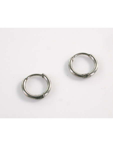 Kolczyki SREBRNE DELIKATNE KOŁA STAL CHIRURGICZNA LOLITA AKCESORIA 0,6 CM