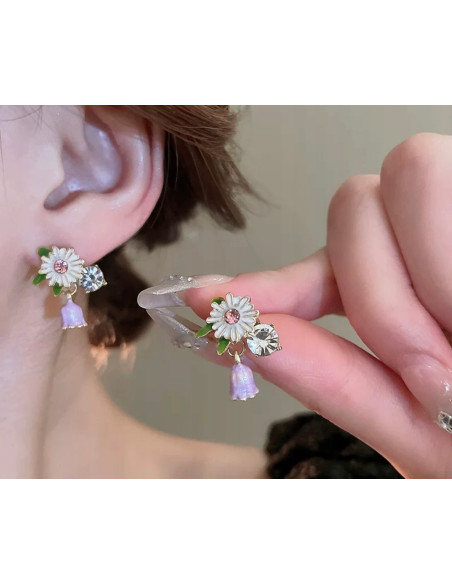 Kolczyki KWIAT KWIATY nie uczulające Lolita Accessories srebrny sztyft 925