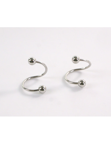 Kolczyki SREBRNA  NAUSZNICA STAL CHIRURGICZNA...