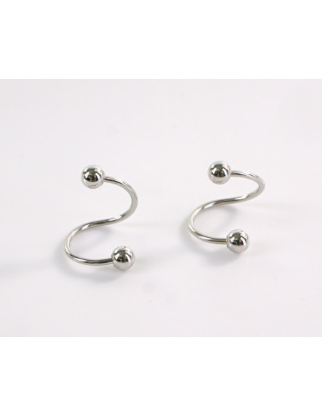 Kolczyki SREBRNA  NAUSZNICA STAL CHIRURGICZNA LOLITA AKCESORIA  2 SZTUKI