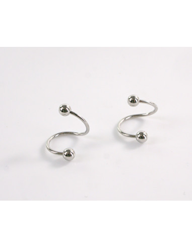 Kolczyki SREBRNA  NAUSZNICA STAL CHIRURGICZNA...